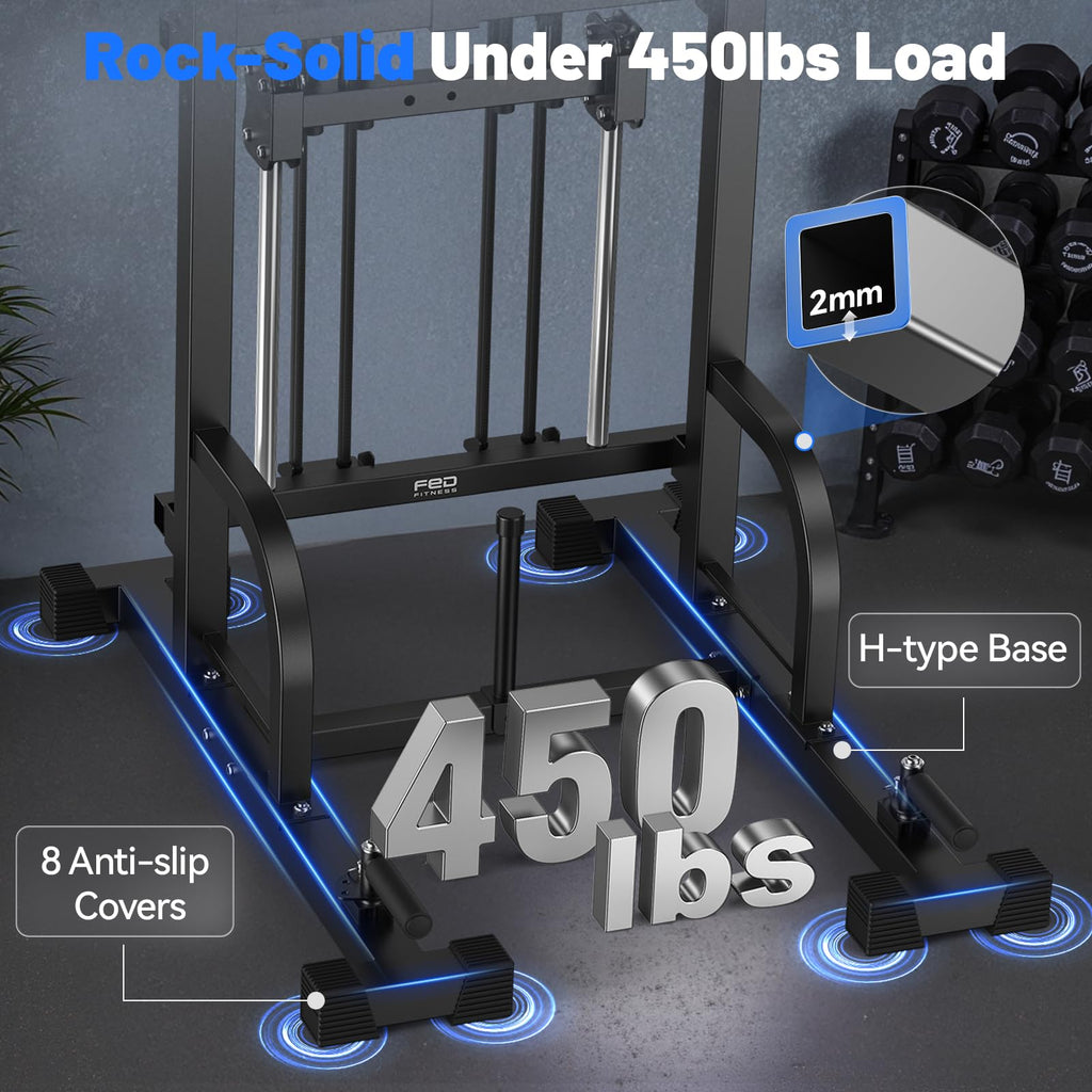 Power Tower Pull Up & Dip Station – 450 lb Capacity Home Gym Strength Trainer