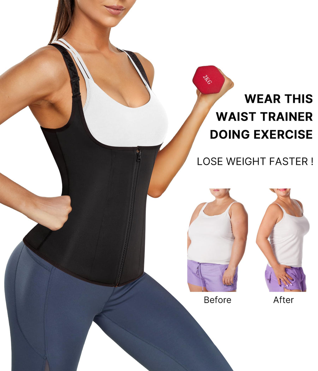 Waist Trainer Corset with Zipper – Adjustable Tummy-Control Shapewear for Women