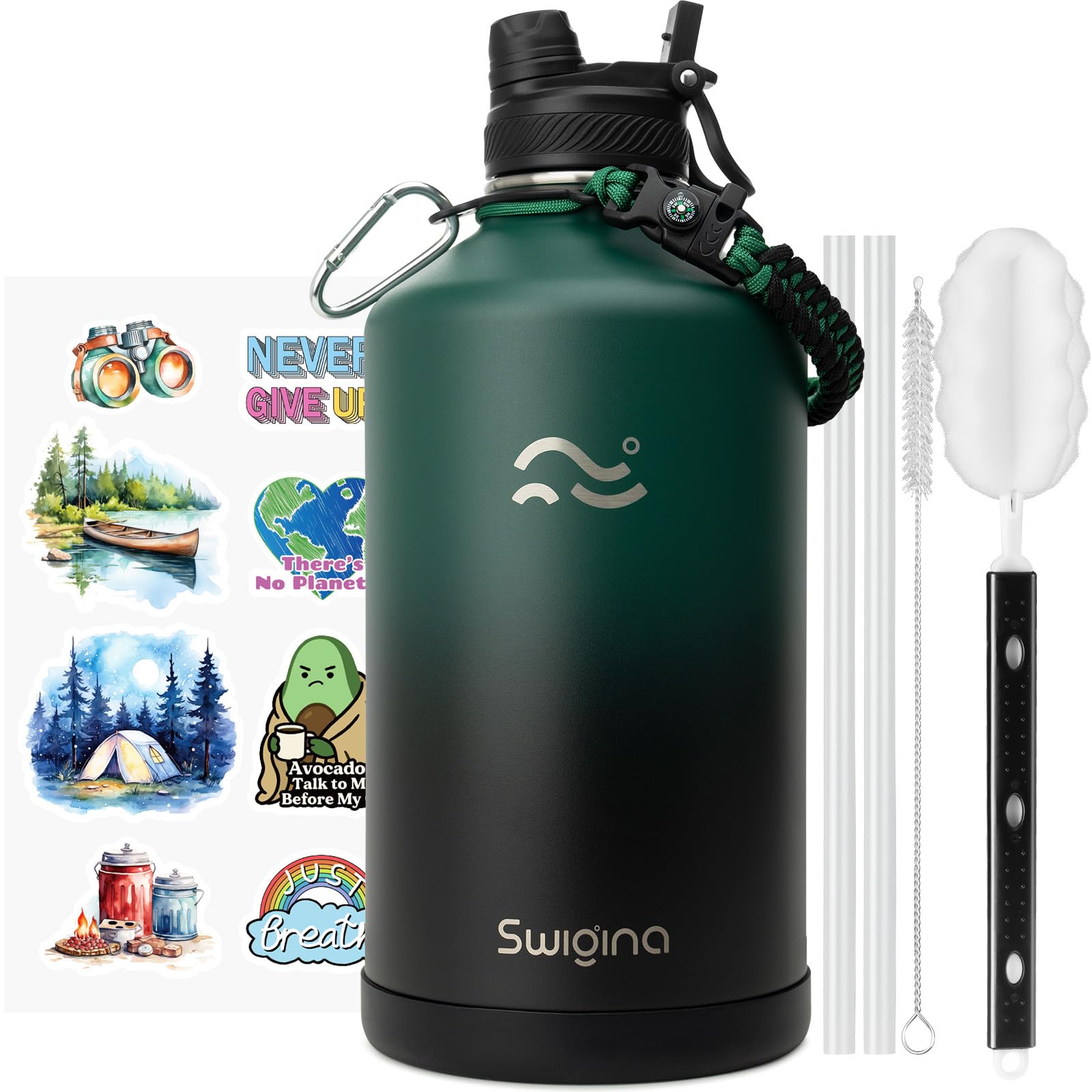 Insulated Water Bottle with Silicone Boot – 24 oz, Cold 36 Hrs / Hot 18 Hrs