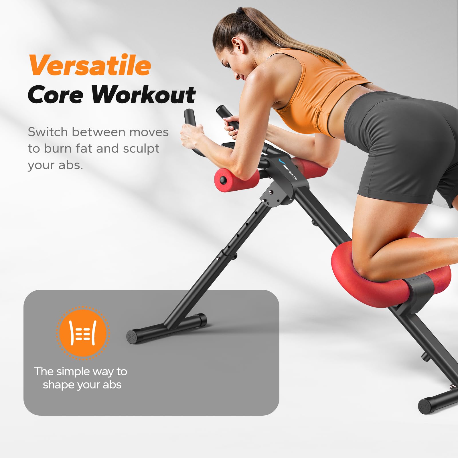 Foldable Ab Machine – Adjustable Core & Abdominal Trainer for Home Workouts