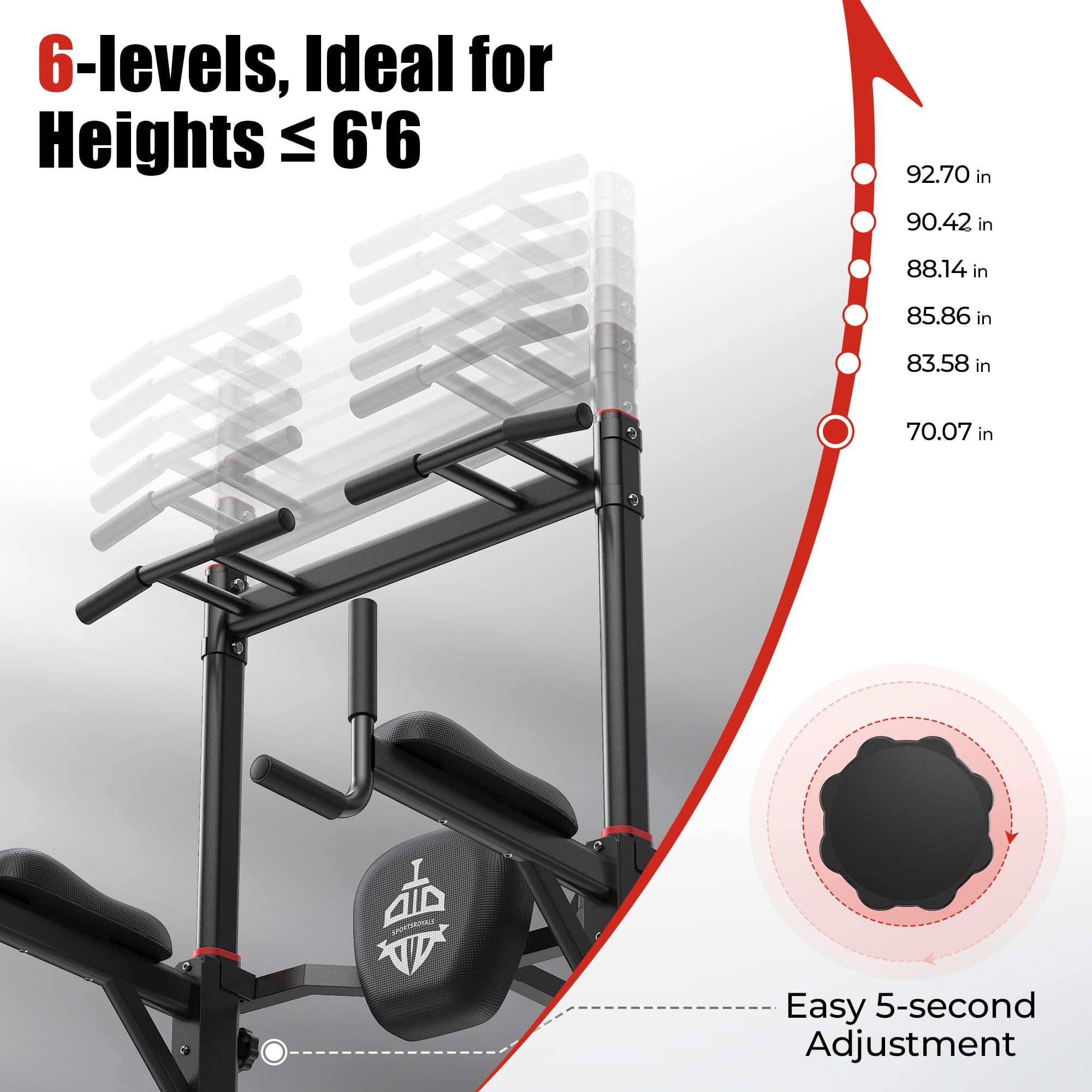 Power Tower Pull Up & Dip Station – 450 lb Capacity Home Gym Strength Trainer