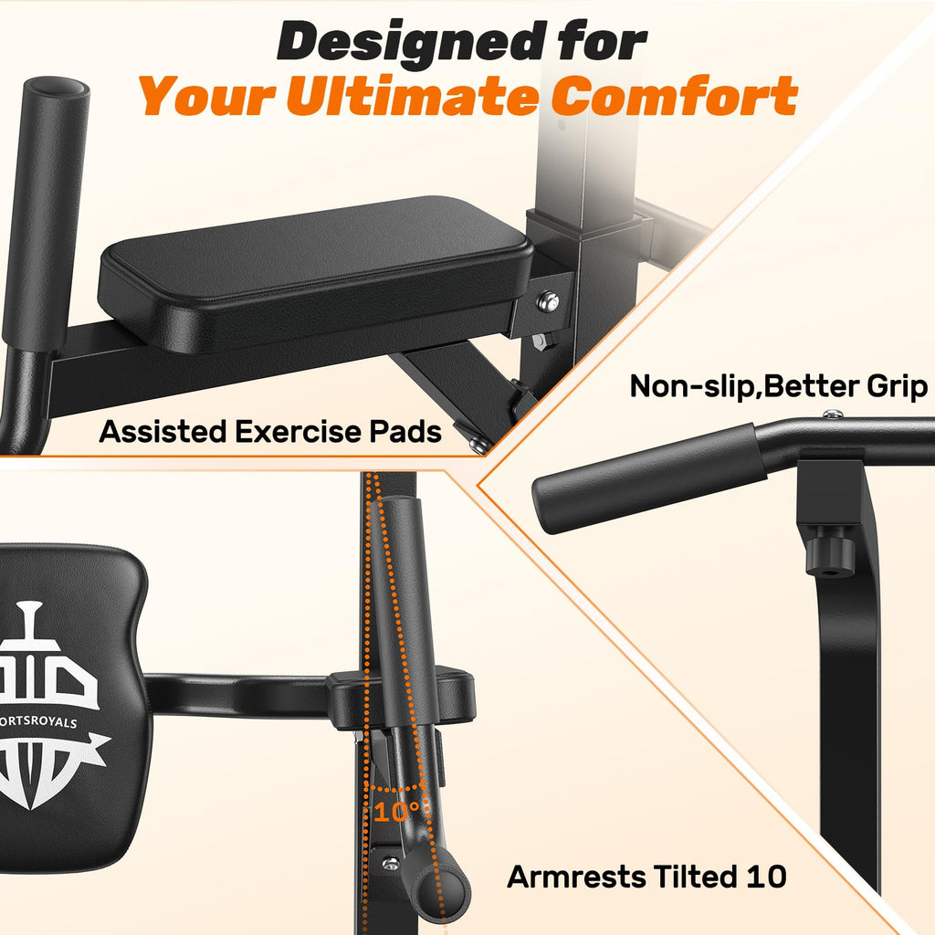 Power Tower Pull Up & Dip Station – 450 lb Capacity Home Gym Strength Trainer