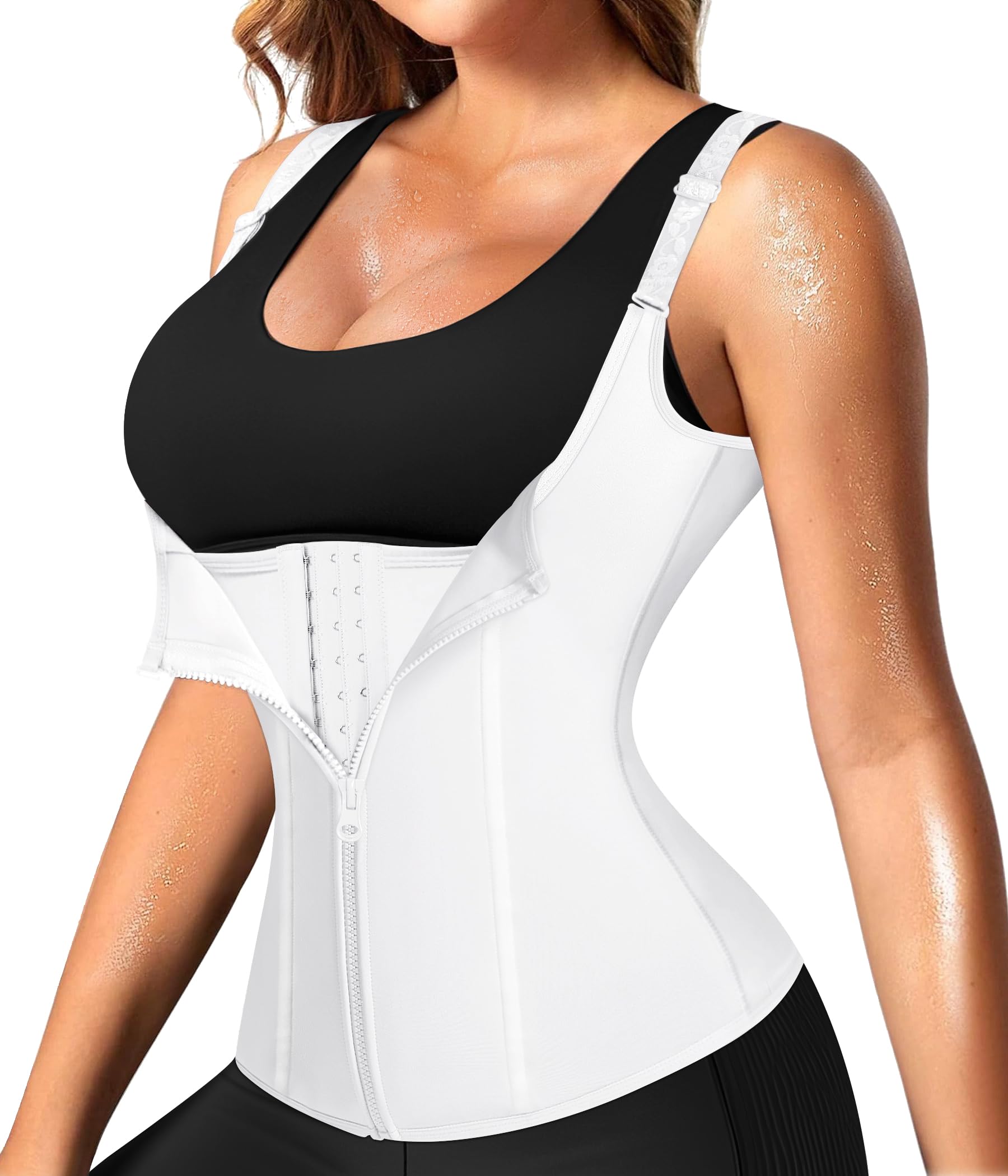 Waist Trainer Corset with Zipper – Adjustable Tummy-Control Shapewear for Women