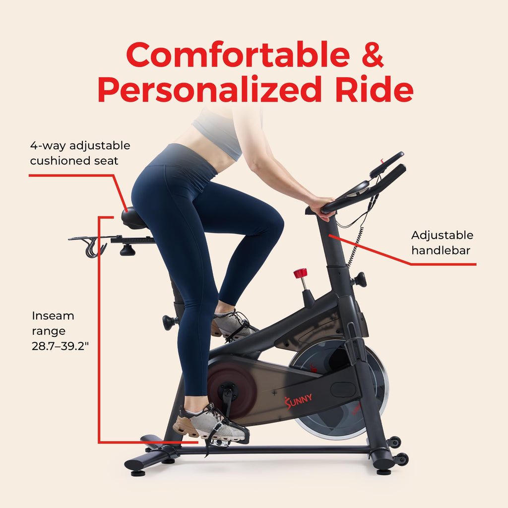 Smart Magnetic Indoor Cycling Bike – Quiet Belt Drive Exercise Bike for Home Cardio
