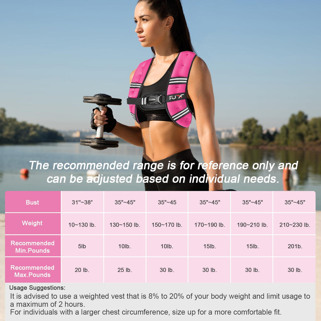 Women's Weighted Vest – Reflective Adjustable Vest for Running & Workouts