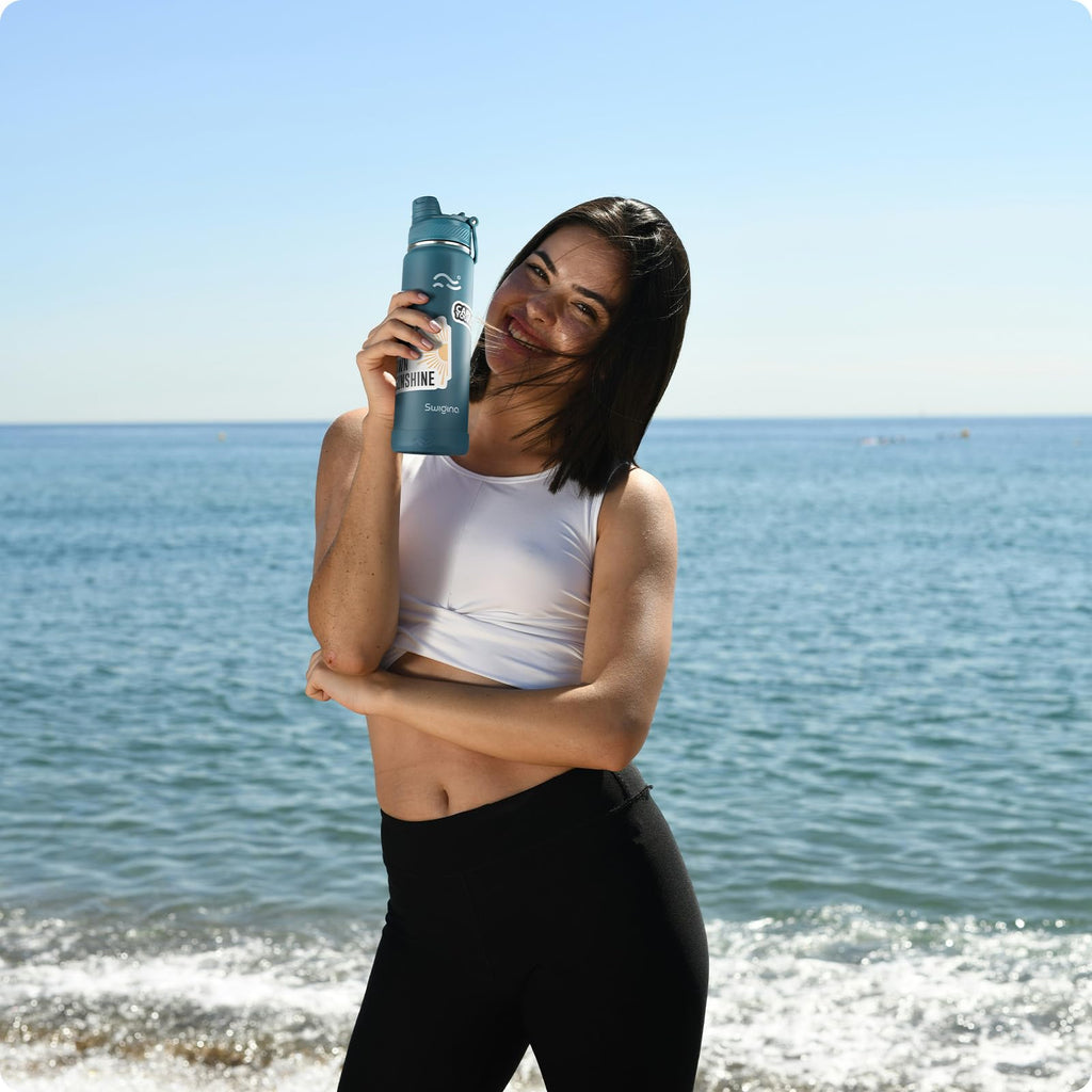 Insulated Water Bottle with Silicone Boot – 24 oz, Cold 36 Hrs / Hot 18 Hrs