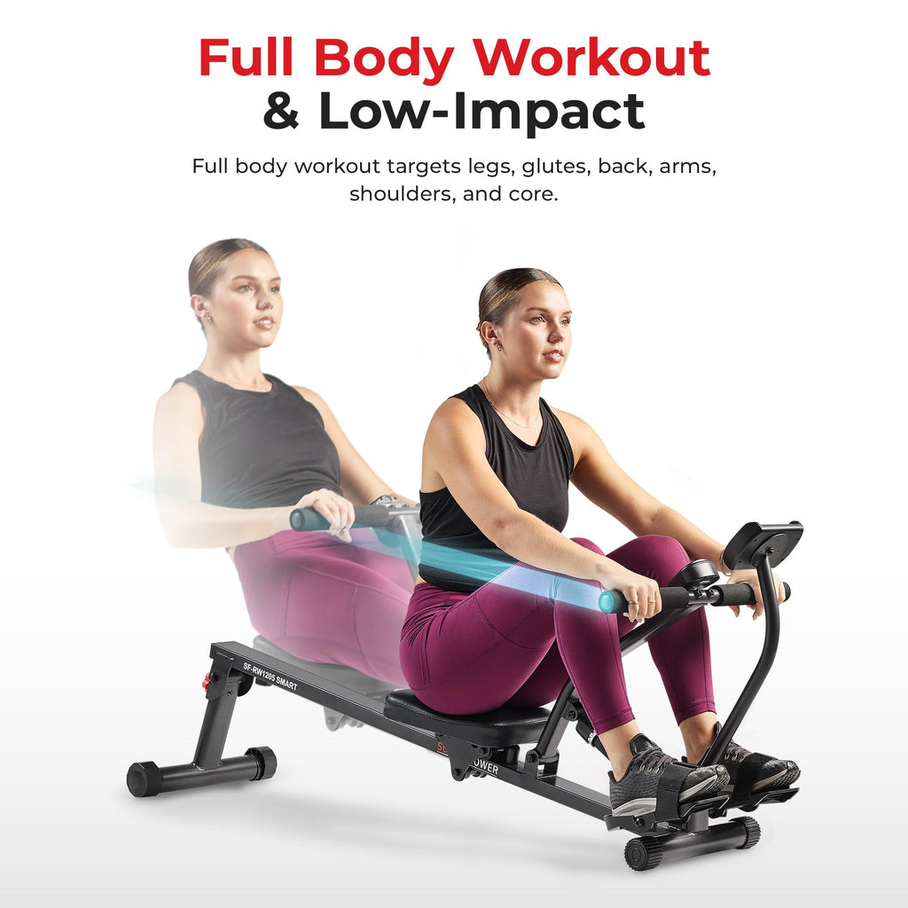 Compact Adjustable Rowing Machine – 12 Resistance Levels, Full-Body Home Workout