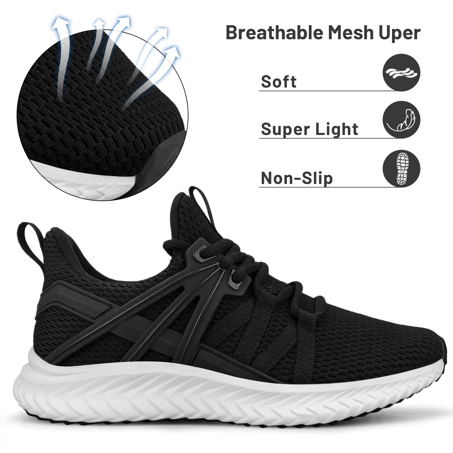 Women's Slip-On Walking Sneakers – Lightweight Casual Shoes for Gym & Travel