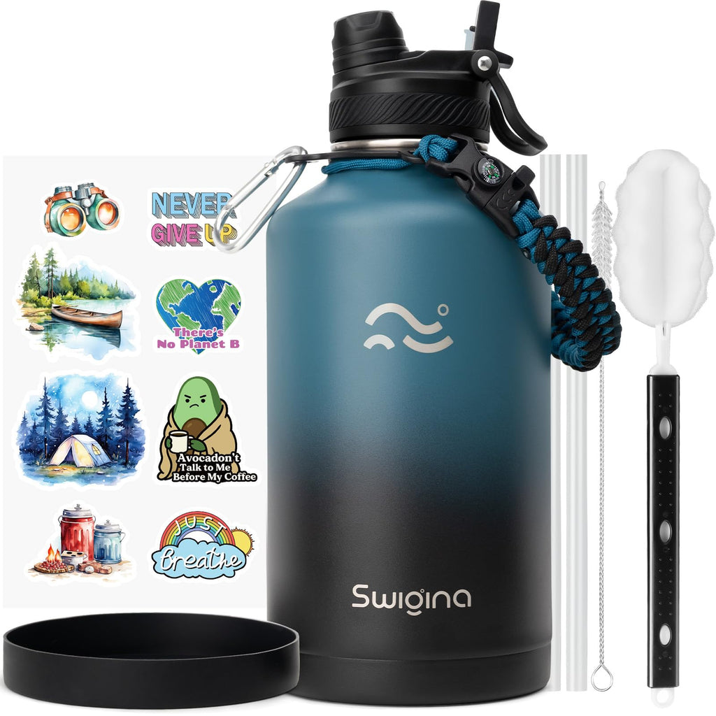 Insulated Water Bottle with Silicone Boot – 24 oz, Cold 36 Hrs / Hot 18 Hrs