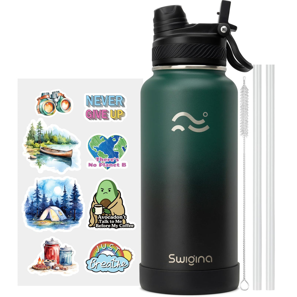 Insulated Water Bottle with Silicone Boot – 24 oz, Cold 36 Hrs / Hot 18 Hrs