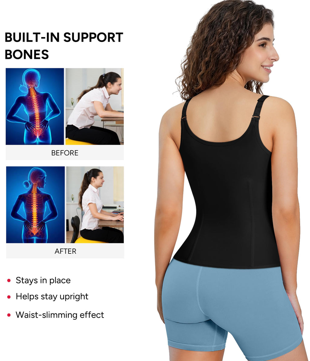 Waist Trainer Corset with Zipper – Adjustable Tummy-Control Shapewear for Women