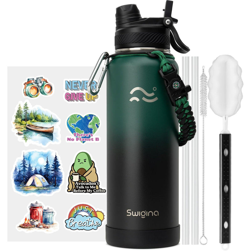 Insulated Water Bottle with Silicone Boot – 24 oz, Cold 36 Hrs / Hot 18 Hrs
