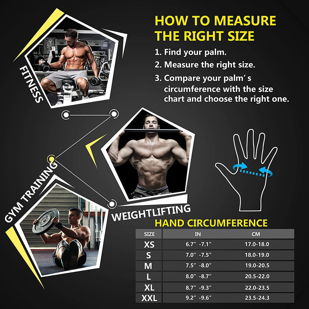 Weight Lifting Gloves with Wrist Wrap Support – Gym Gloves for Men & Women