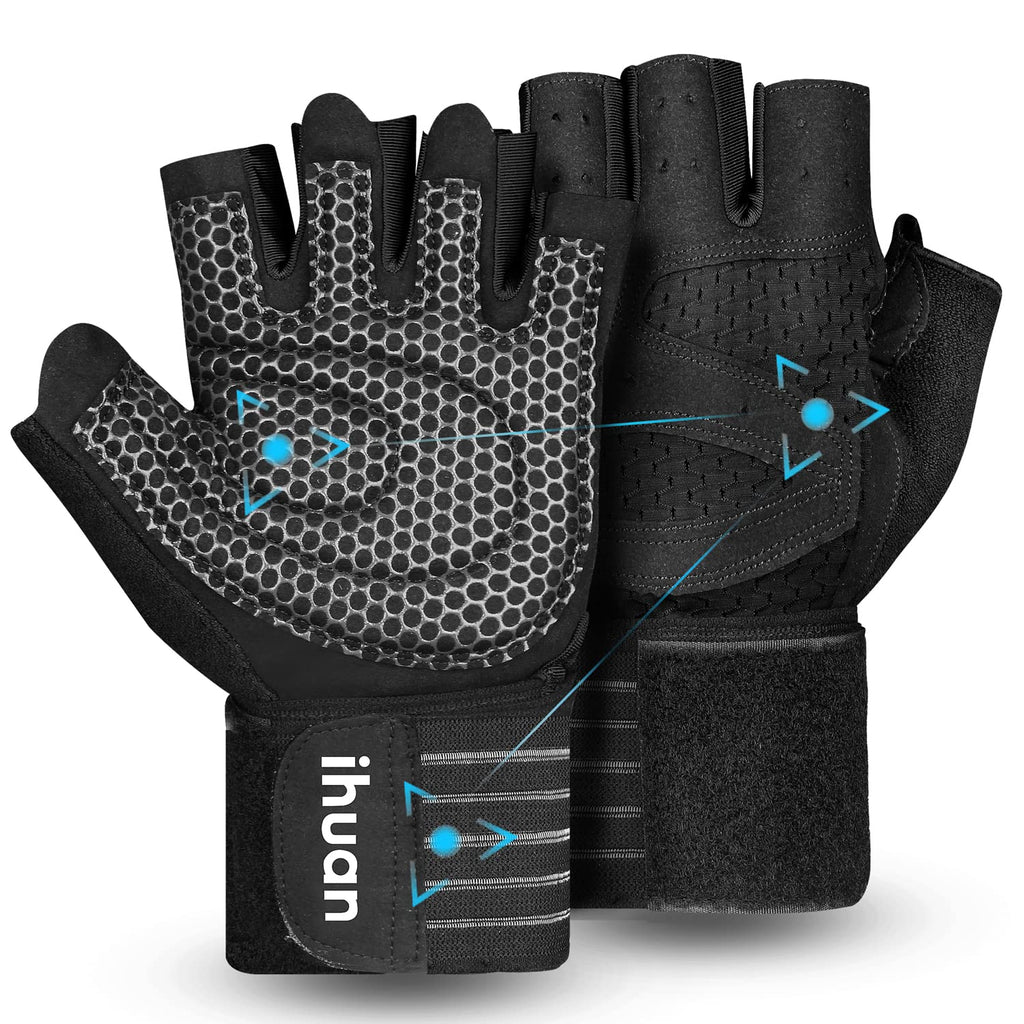 Weight Lifting Gloves with Wrist Wrap Support – Gym Gloves for Men & Women