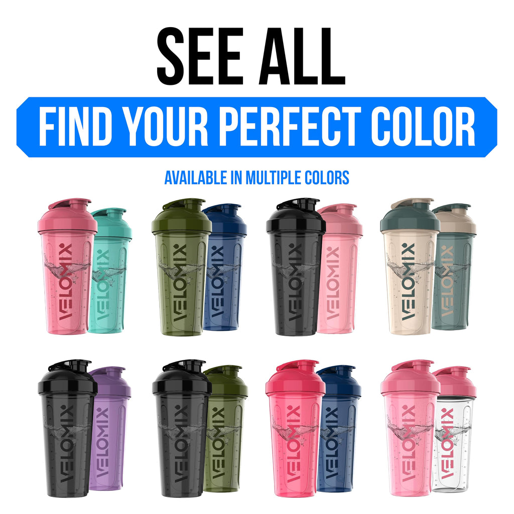 Protein Shaker Bottles 2-Pack – 28 oz Leak-Proof Shaker Cups with Wire Whisks