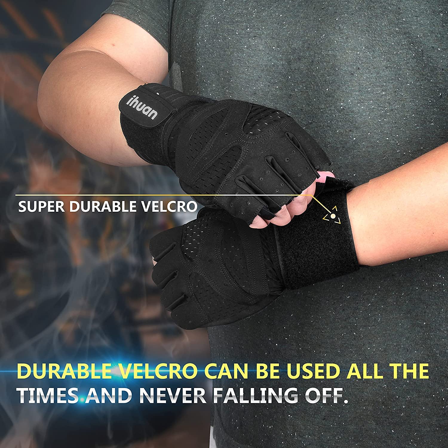 Weight Lifting Gloves with Wrist Wrap Support – Gym Gloves for Men & Women