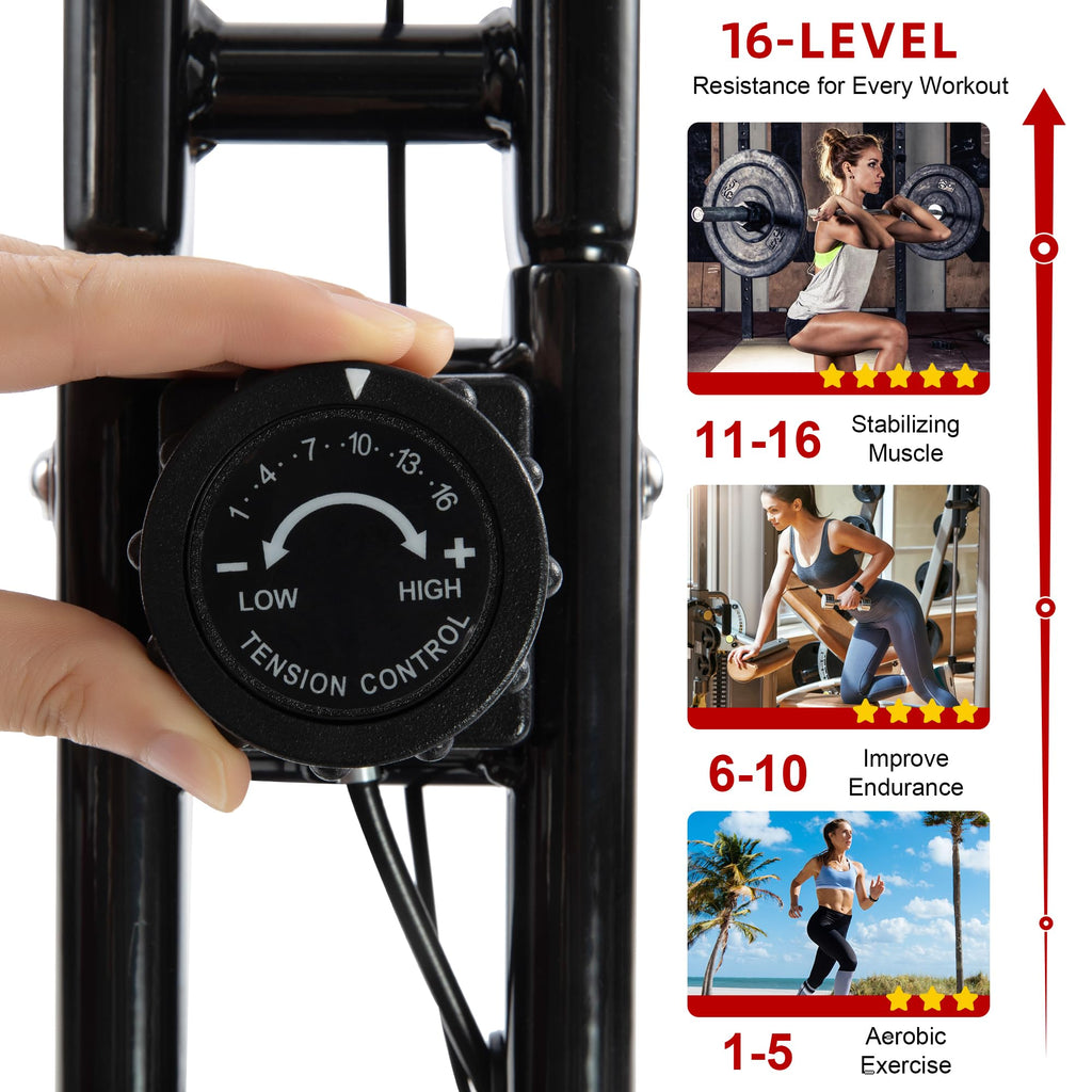 5-in-1 Foldable Exercise Bike – 16-Level Magnetic Indoor Cycling Bike, 350 lb Capacity