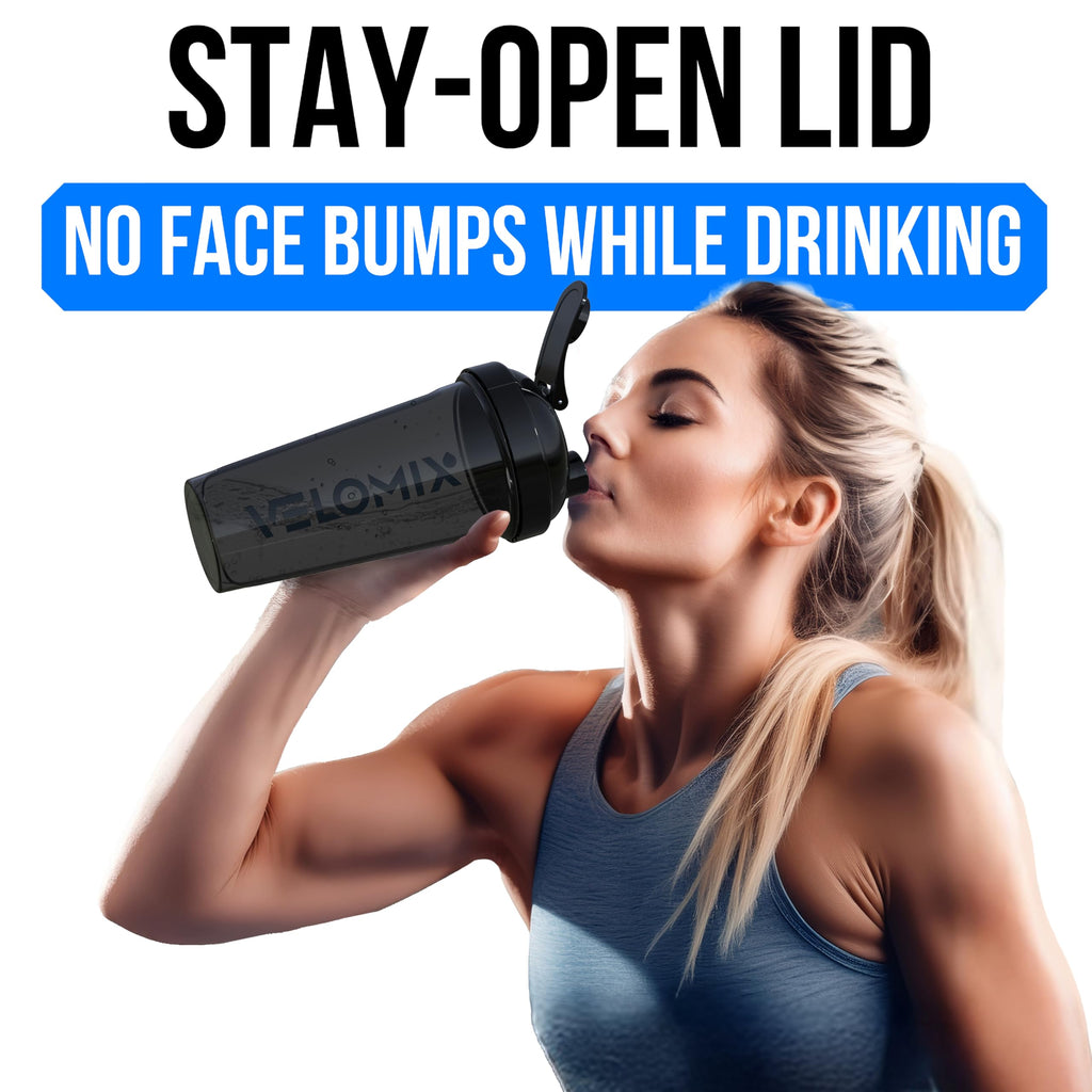Protein Shaker Bottles 2-Pack – 28 oz Leak-Proof Shaker Cups with Wire Whisks