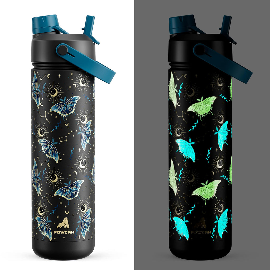 40 oz Insulated Water Bottle – 2-in-1 Straw & Spout Lid, Keeps Cold 24 Hours