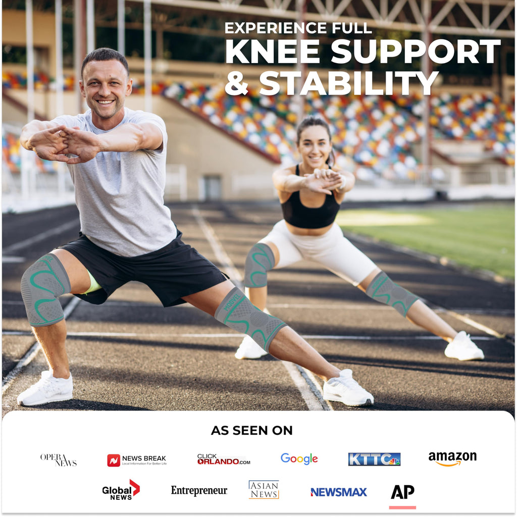 Compression Knee Brace (2-Pack) – Support Sleeves for Workouts & Joint Pain Relief