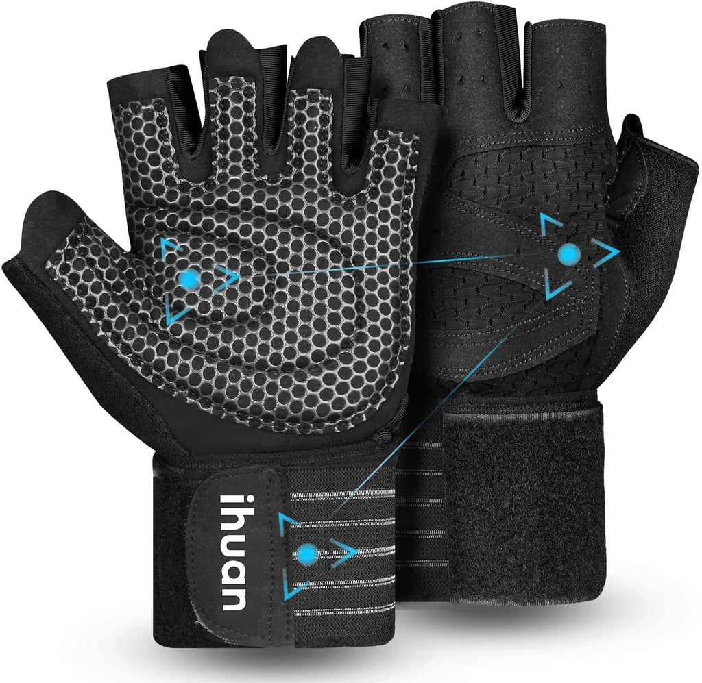 Weight Lifting Gloves with Wrist Wrap Support – Gym Gloves for Men & Women