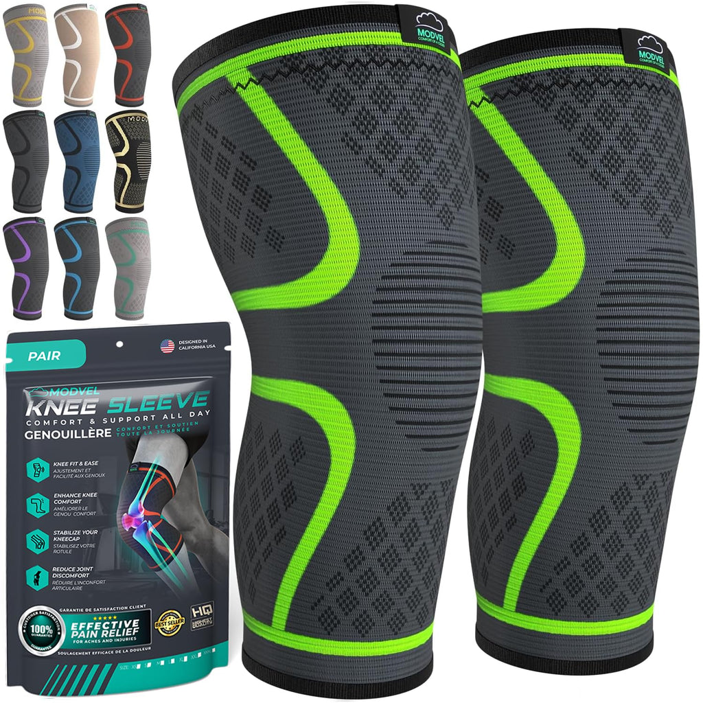Compression Knee Brace (2-Pack) – Support Sleeves for Workouts & Joint Pain Relief