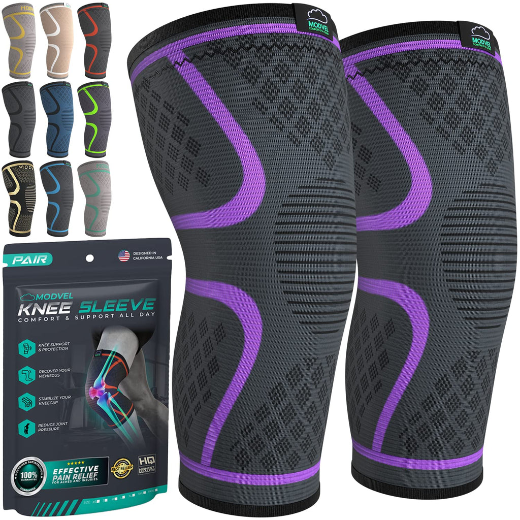 Compression Knee Brace (2-Pack) – Support Sleeves for Workouts & Joint Pain Relief