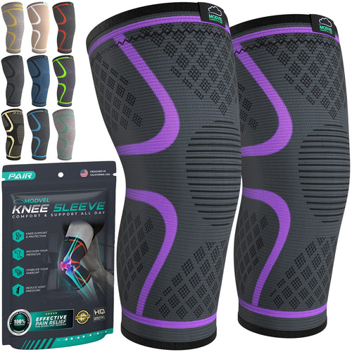 Compression Knee Brace (2-Pack) – Support Sleeves for Workouts & Joint Pain Relief