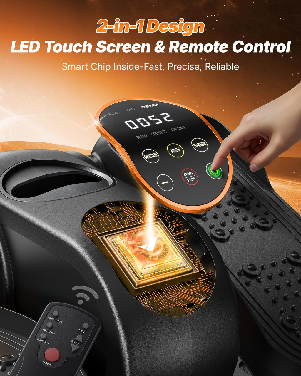 Under Desk Elliptical – Quiet Seated Pedal Exerciser for Home & Office