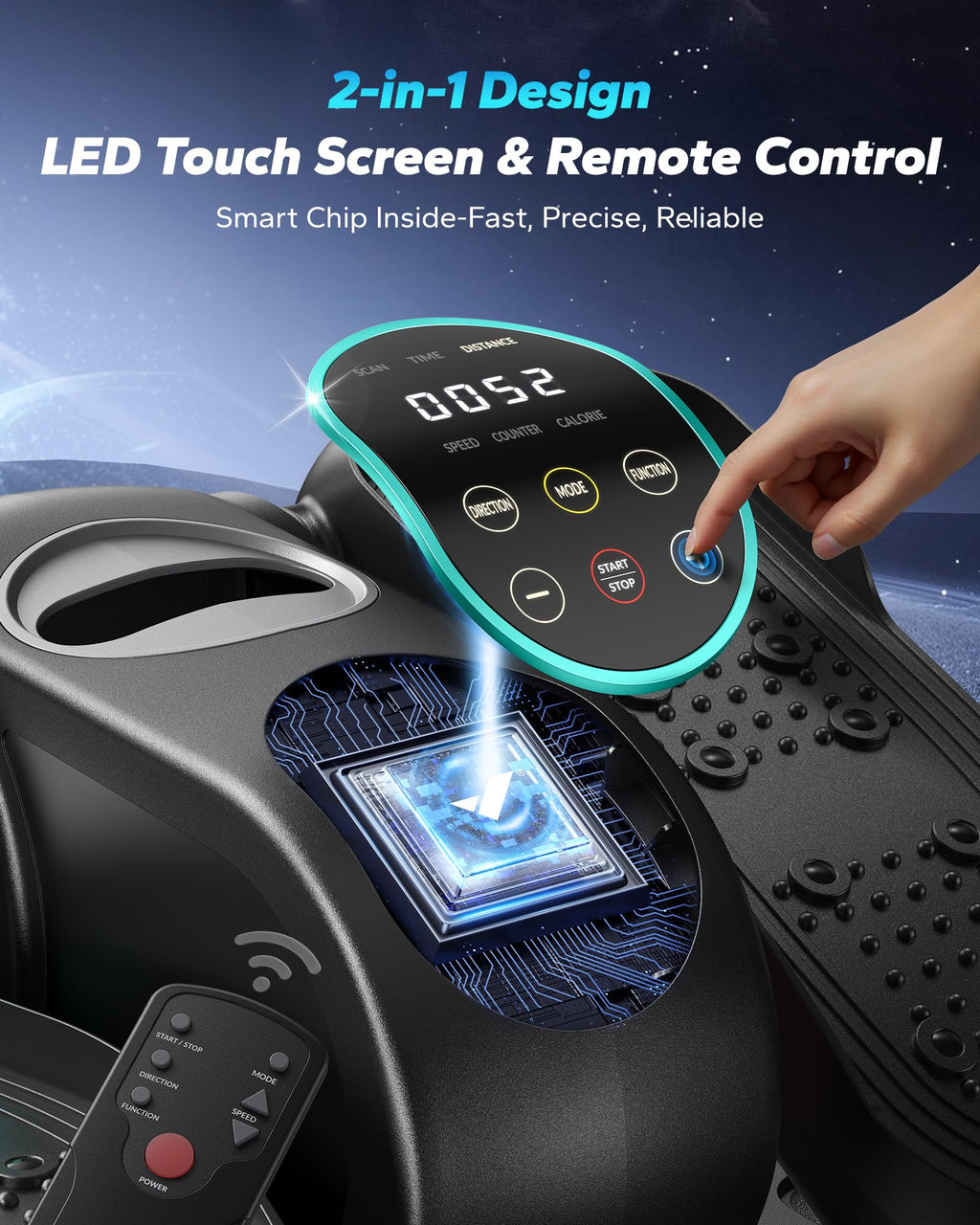 Under Desk Elliptical – Quiet Seated Pedal Exerciser for Home & Office
