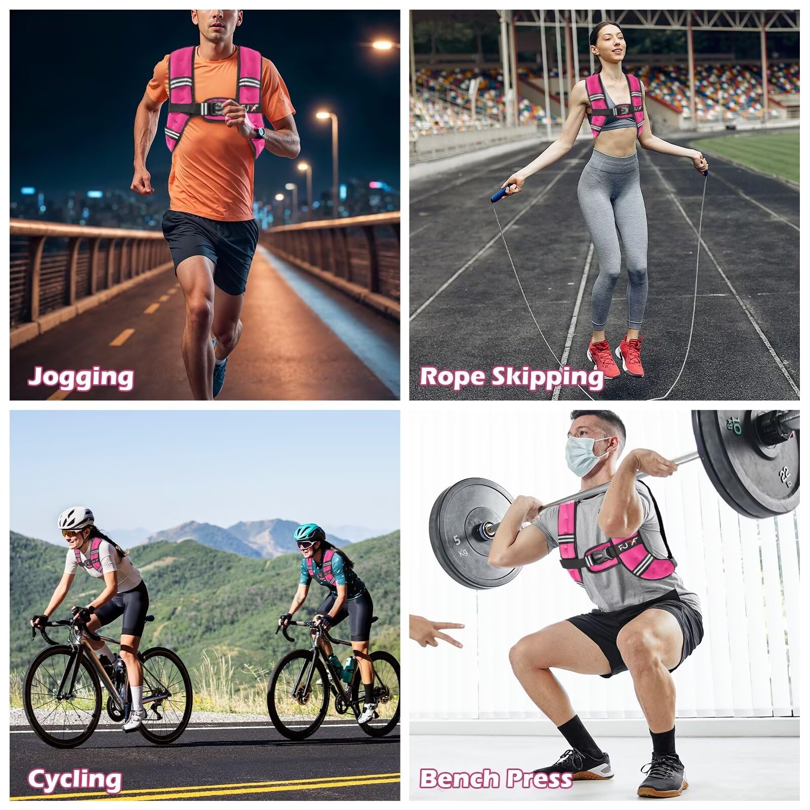 Women's Weighted Vest – Reflective Adjustable Vest for Running & Workouts