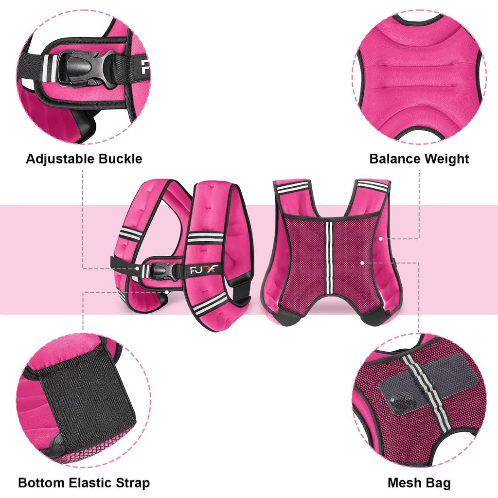 Women's Weighted Vest – Reflective Adjustable Vest for Running & Workouts