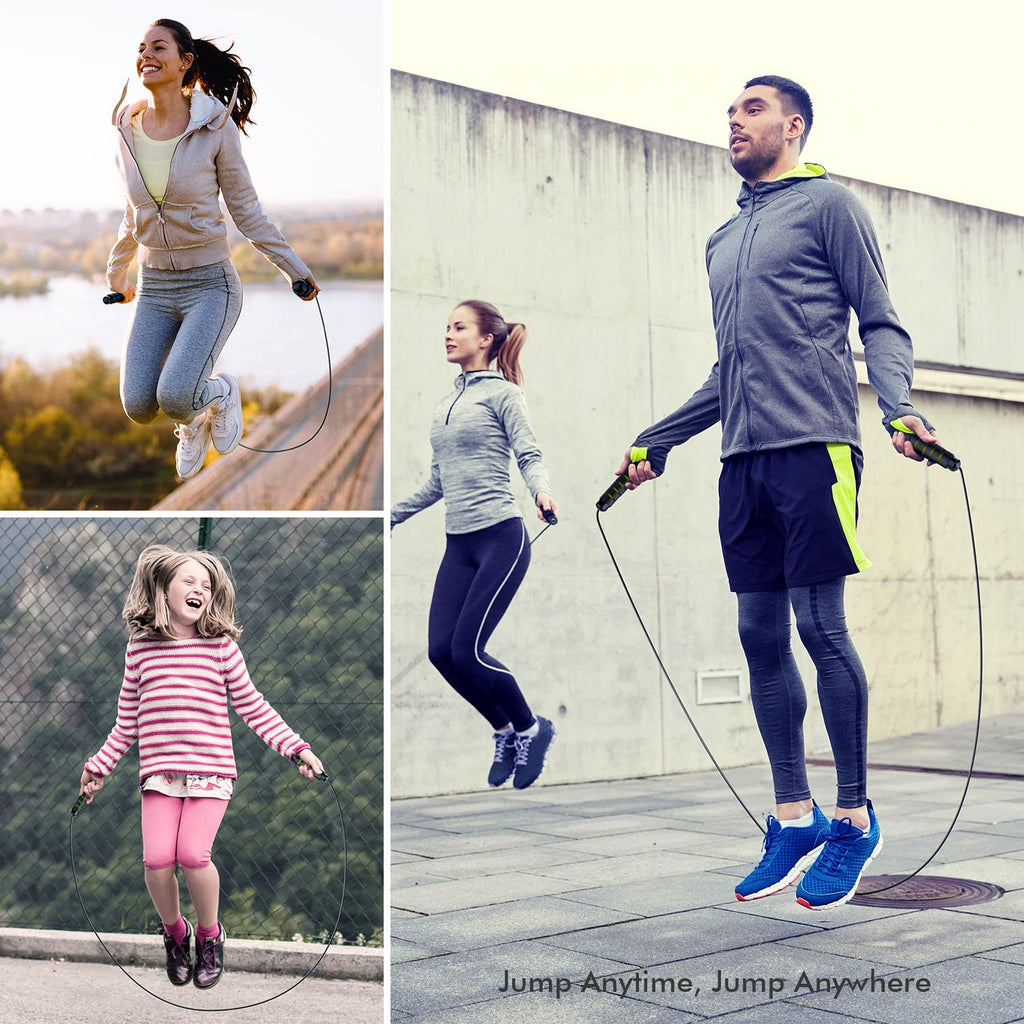 Speed Jump Rope – Tangle-Free Adjustable Cable with Ball Bearings for Cardio & Fat Burning
