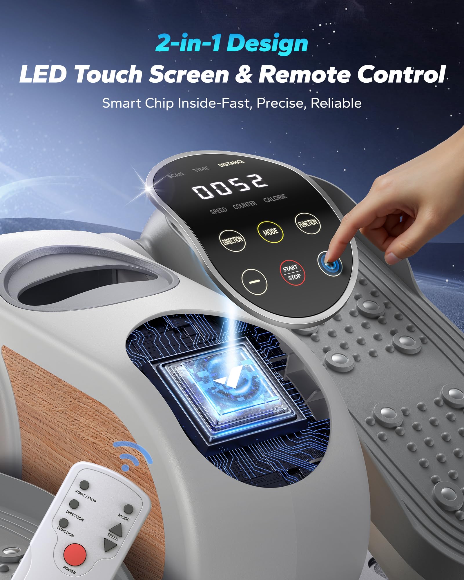 Under Desk Elliptical – Quiet Seated Pedal Exerciser for Home & Office