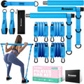 Pilates bar kit with resistance bands for home workouts