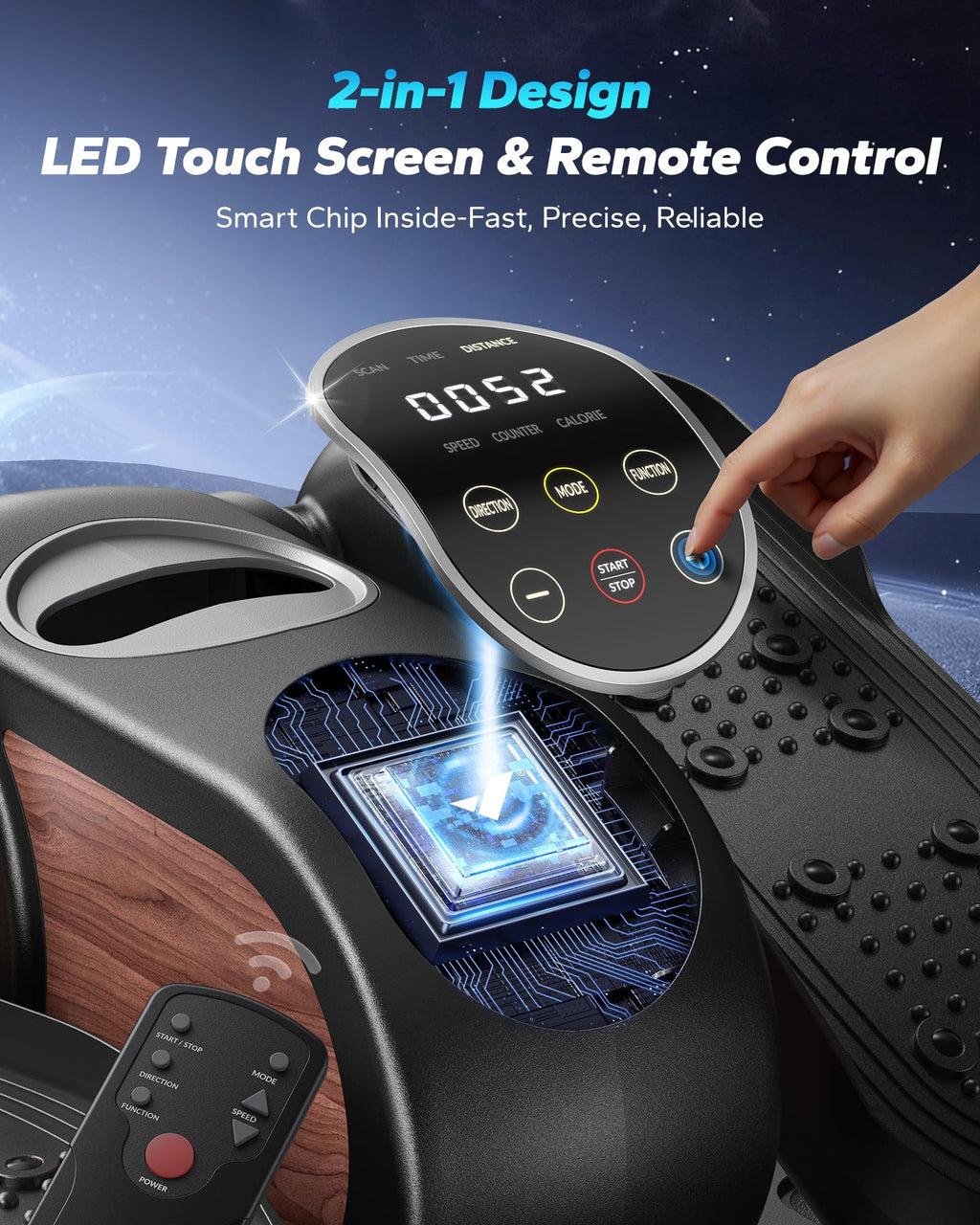 Under Desk Elliptical – Quiet Seated Pedal Exerciser for Home & Office