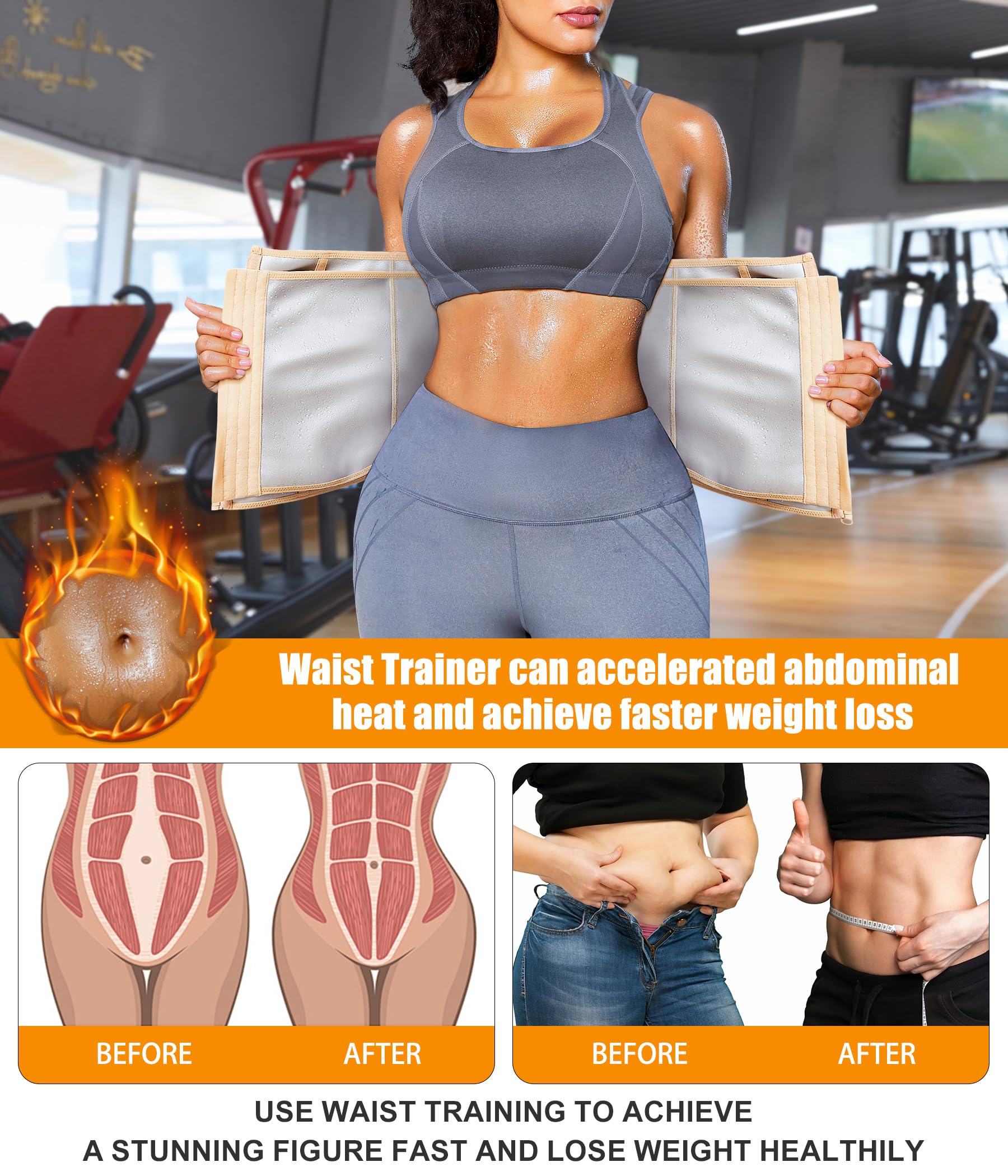 Women's Waist Trainer Corset with Zipper – Sweat Trimmer Workout Shaper