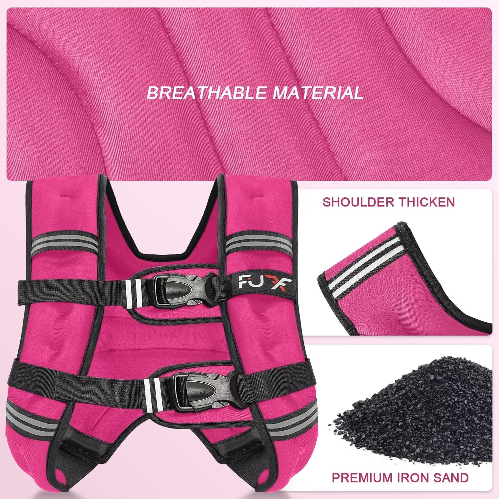 Women's Weighted Vest – Reflective Adjustable Vest for Running & Workouts