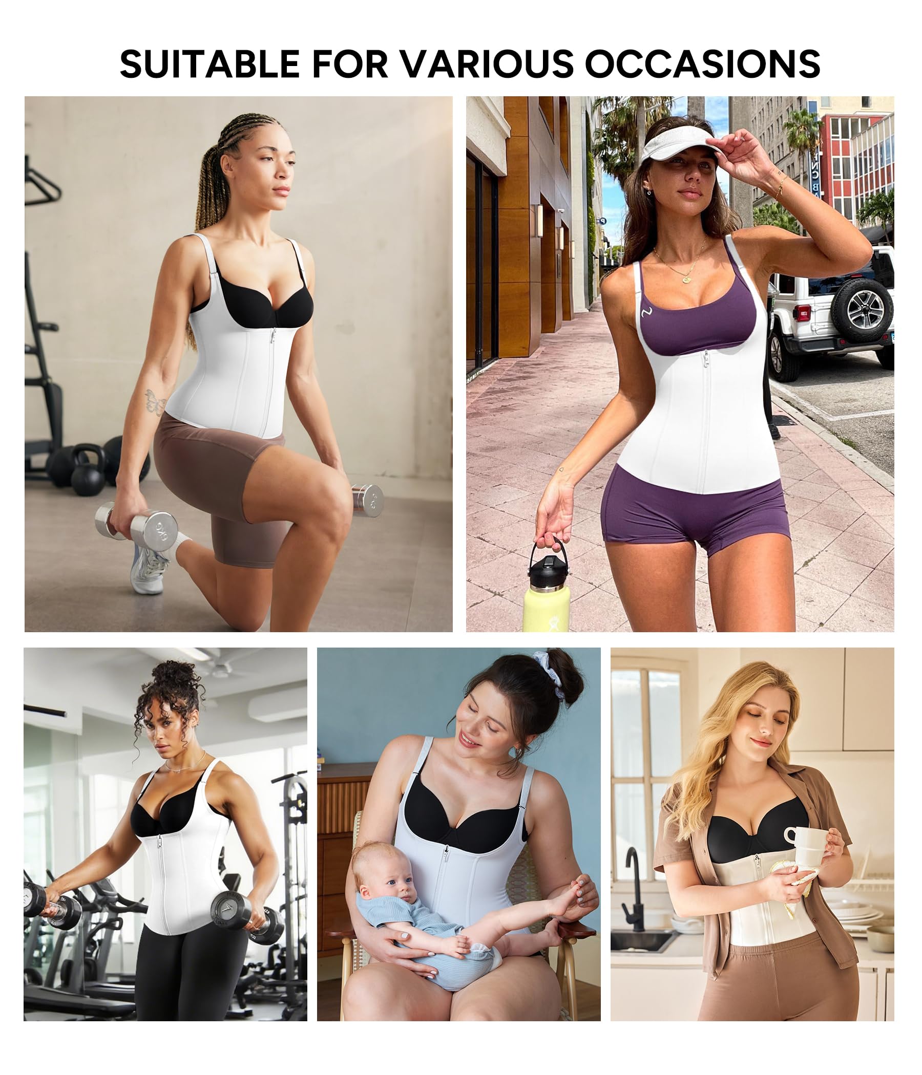 Waist Trainer Corset with Zipper – Adjustable Tummy-Control Shapewear for Women