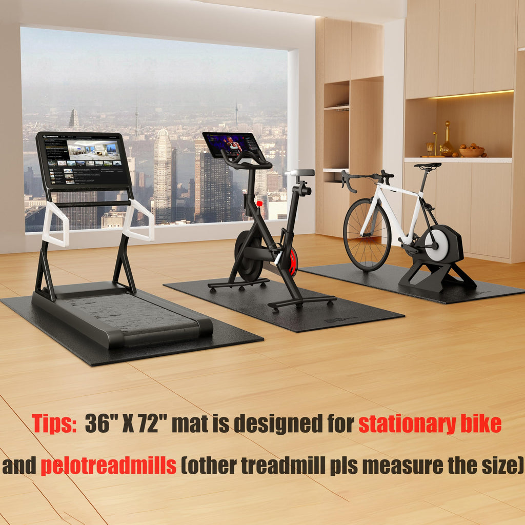 Exercise Bike & Treadmill Floor Mat – 6mm Hardwood Floor & Carpet Protector