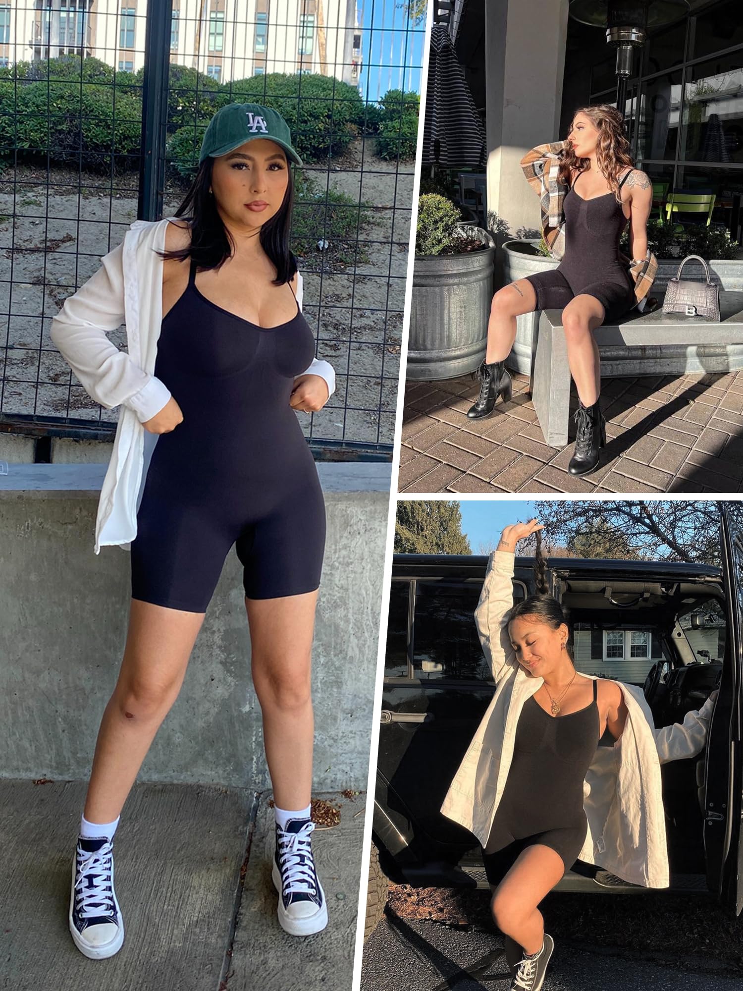 Tummy-Control Bodysuit Shaper – Mid-Thigh Body Shaper Shorts for a Lifted Look