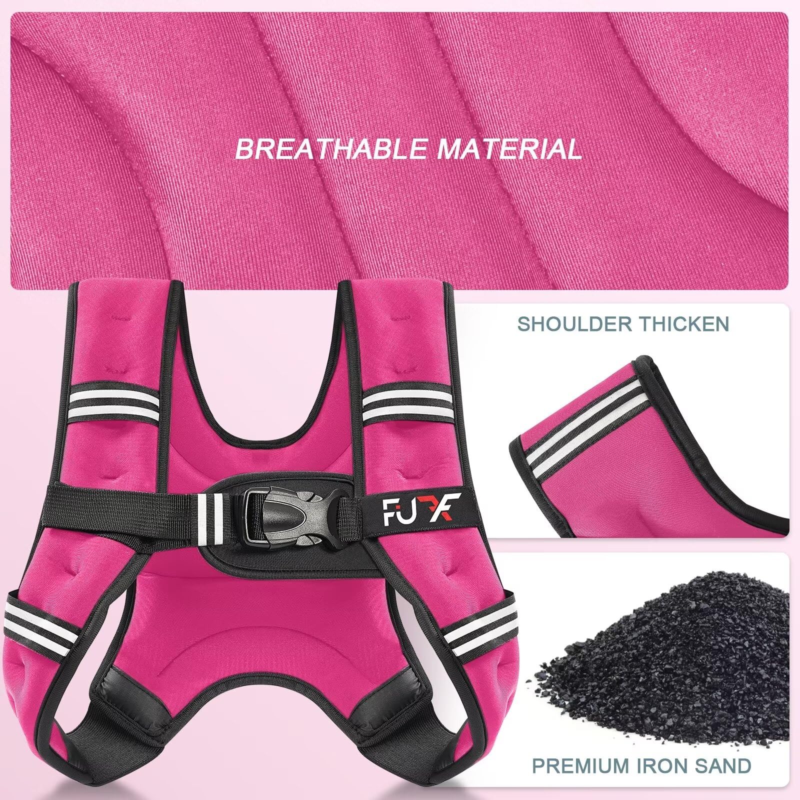 Women's Weighted Vest – Reflective Adjustable Vest for Running & Workouts
