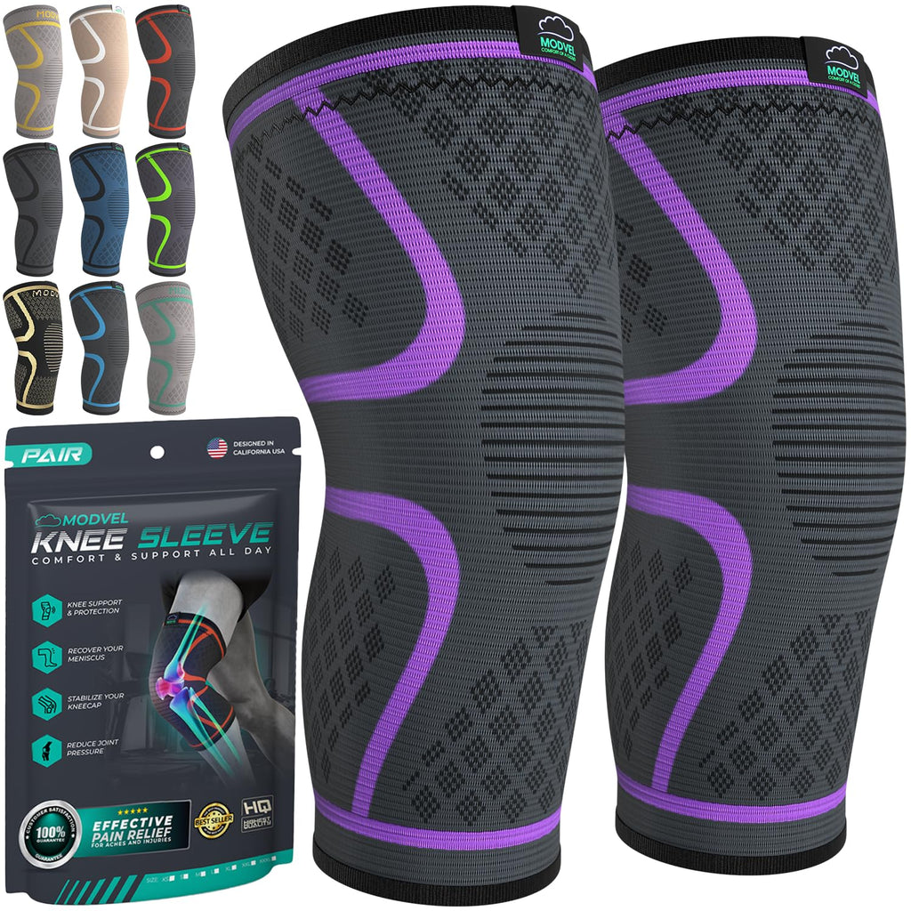 Compression Knee Brace (2-Pack) – Support Sleeves for Workouts & Joint Pain Relief