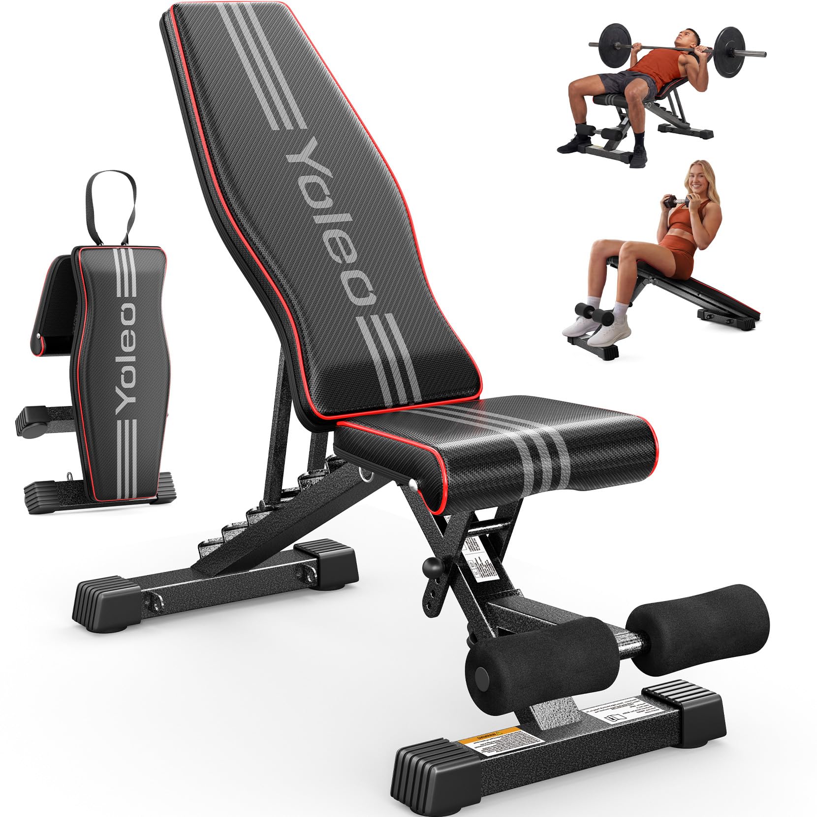 Foldable Adjustable Weight Bench – 84 Positions, 827 lb Capacity, 98% Pre-Assembled