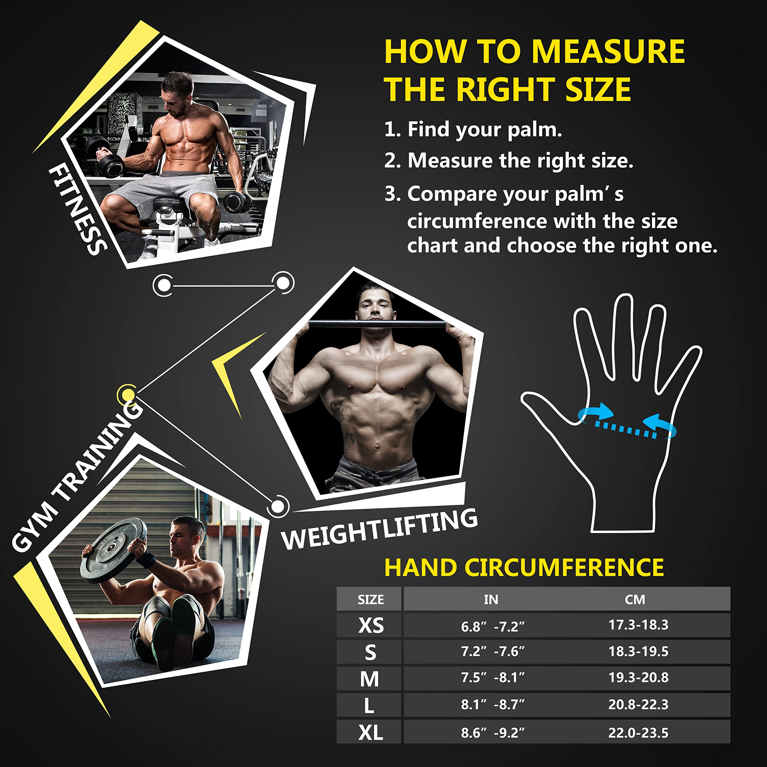 Weight Lifting Gloves with Wrist Wrap Support – Gym Gloves for Men & Women