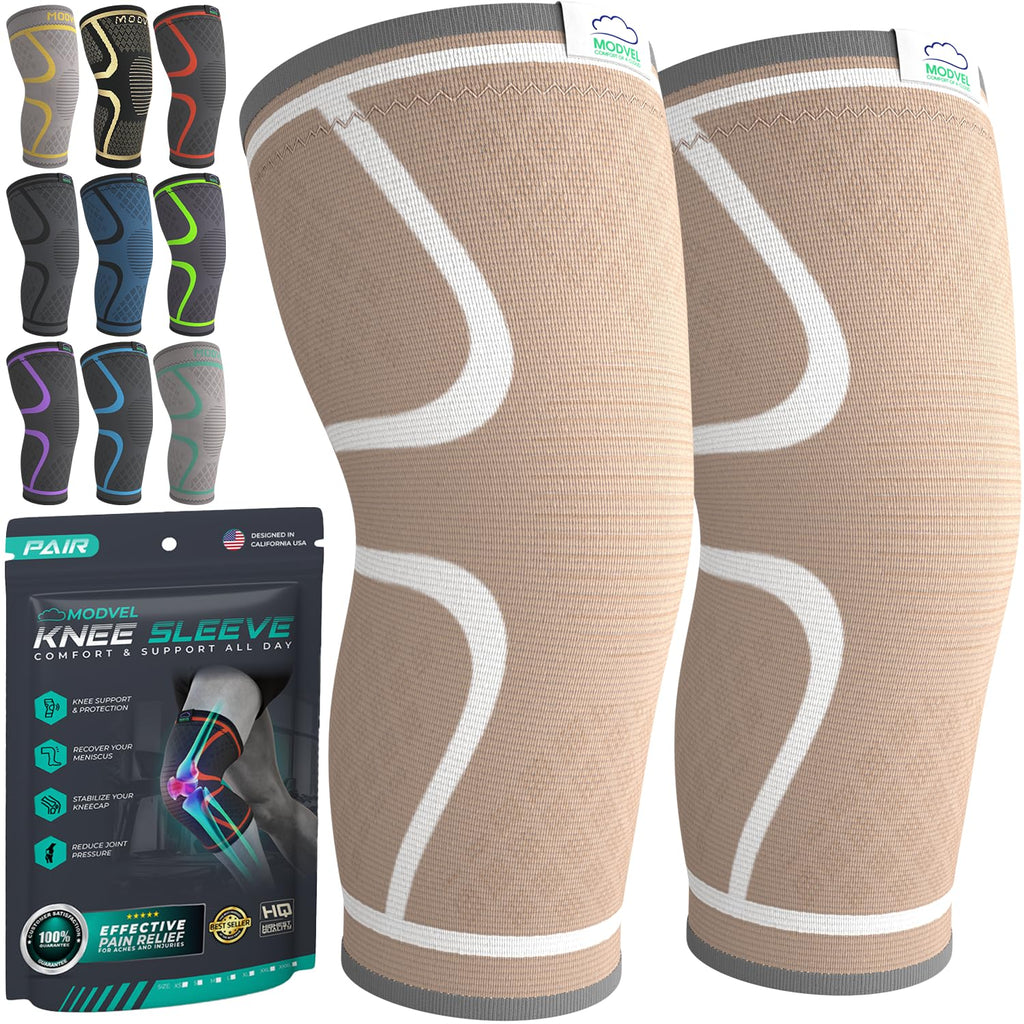 Compression Knee Brace (2-Pack) – Support Sleeves for Workouts & Joint Pain Relief