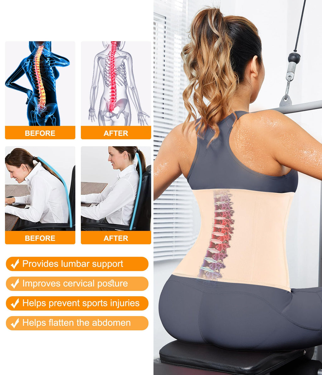Women's Waist Trainer Corset with Zipper – Sweat Trimmer Workout Shaper