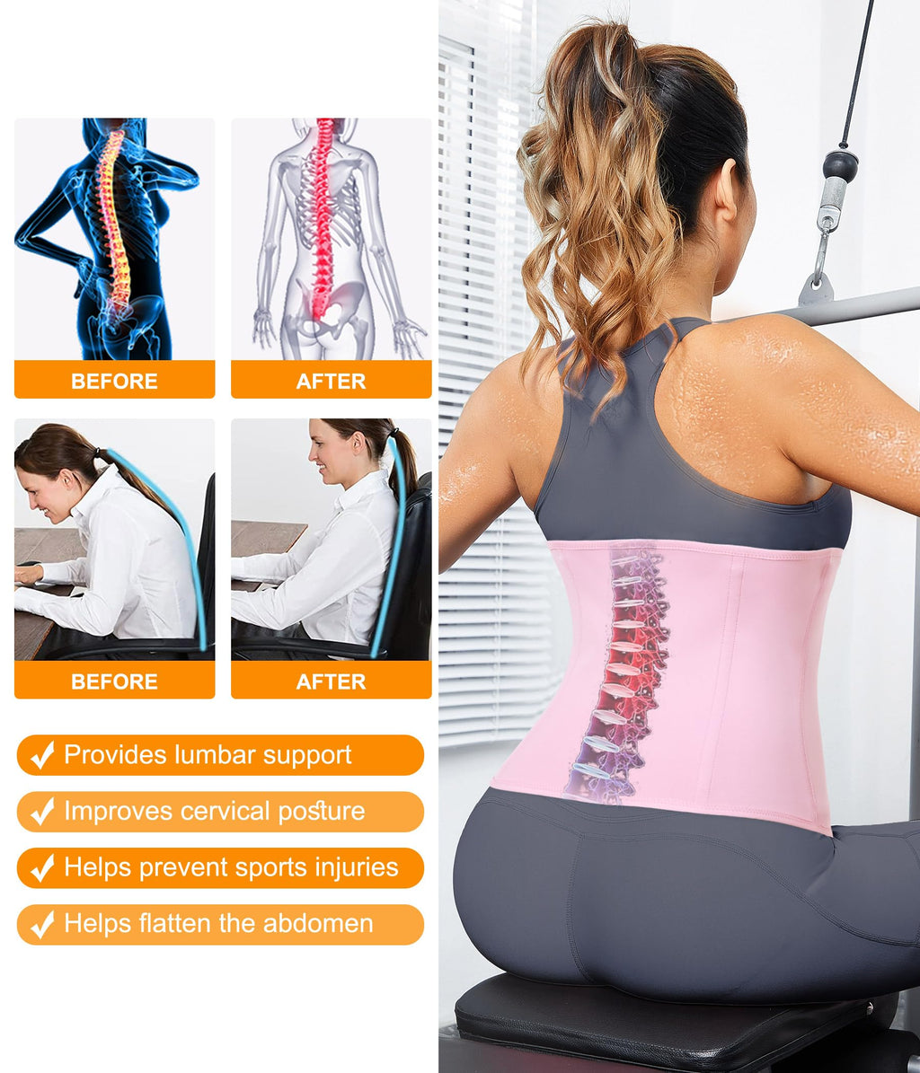 Women's Waist Trainer Corset with Zipper – Sweat Trimmer Workout Shaper