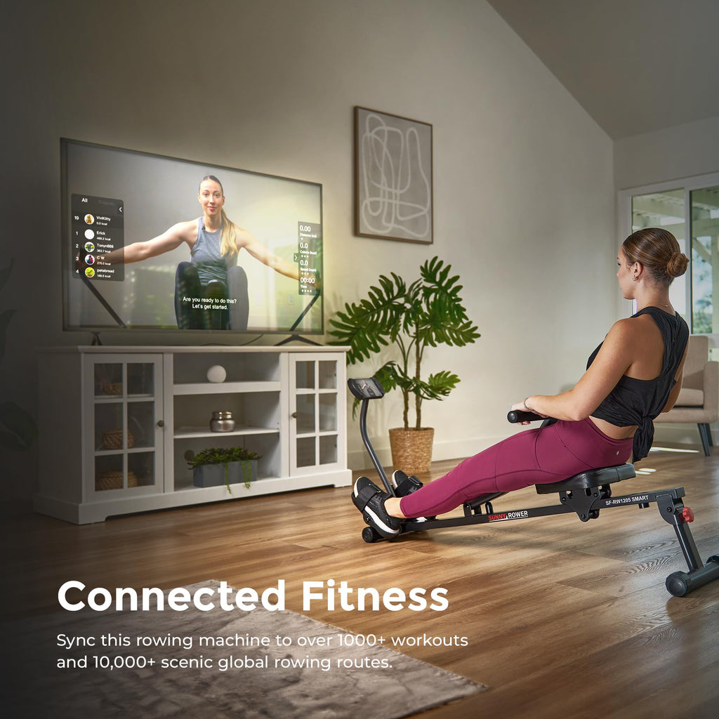 Compact Adjustable Rowing Machine – 12 Resistance Levels, Full-Body Home Workout