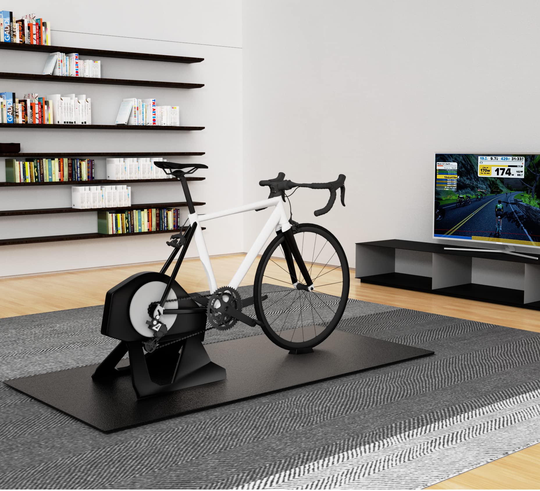 Exercise Bike & Treadmill Floor Mat – 6mm Hardwood Floor & Carpet Protector